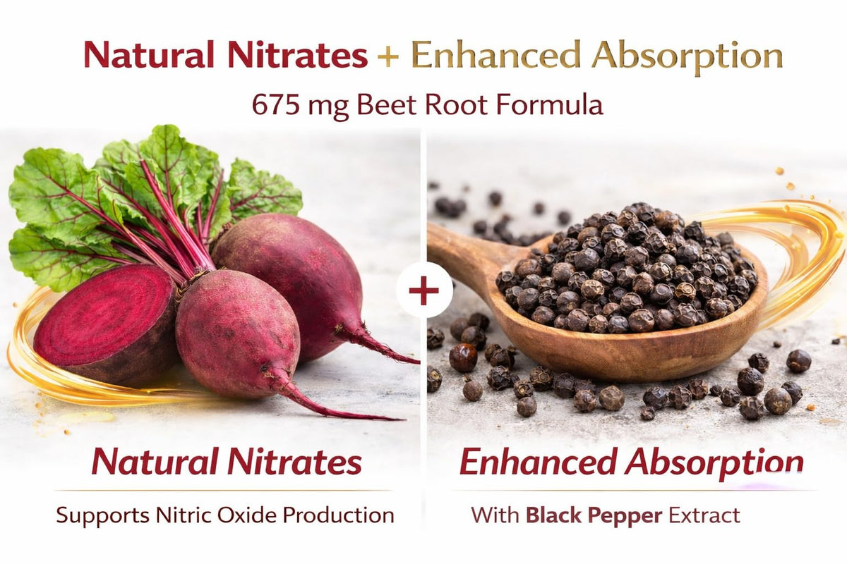 Kurryculum Beet Root + Black Pepper — Circulation & Energy Support (60 Tablets)