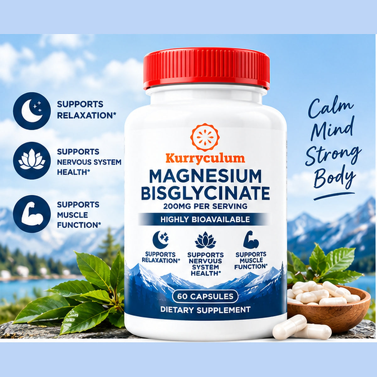 Kurryculum Magnesium Glycinate bottle