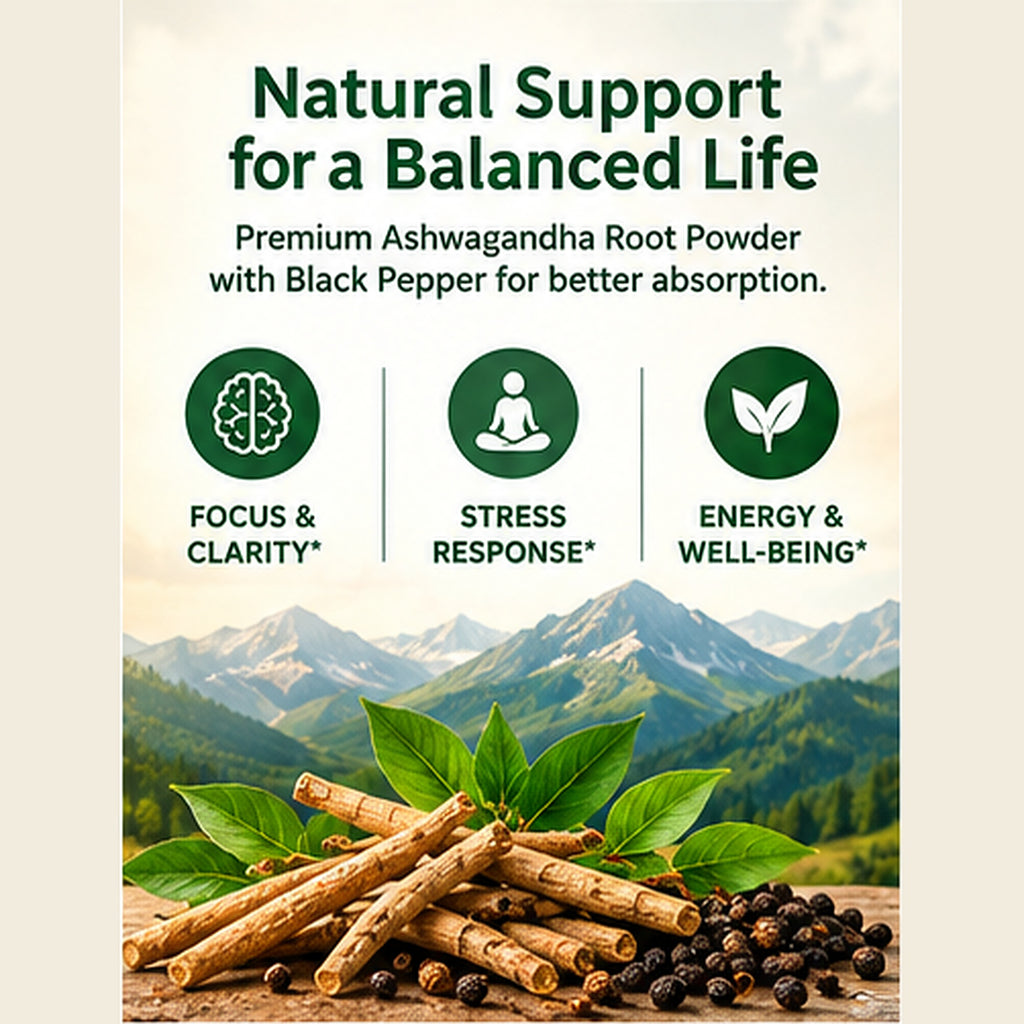 Kurryculum Ashwagandha + Black Pepper — Stress & Calm Support