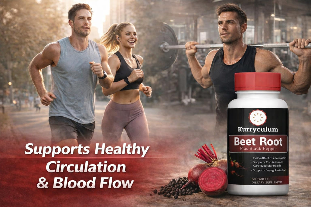 Kurryculum Beet Root + Black Pepper — Circulation & Energy Support (60 Tablets)