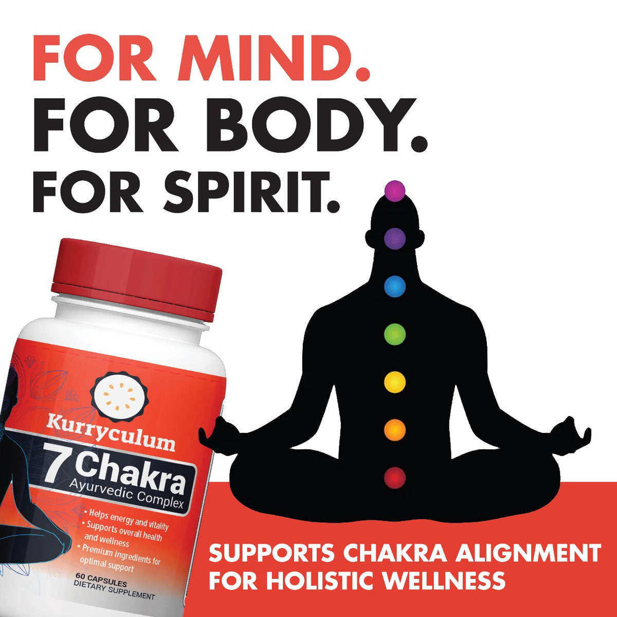 Kurryculum 7 Chakra Ayurvedic Complex — Balance & Everyday Vitality