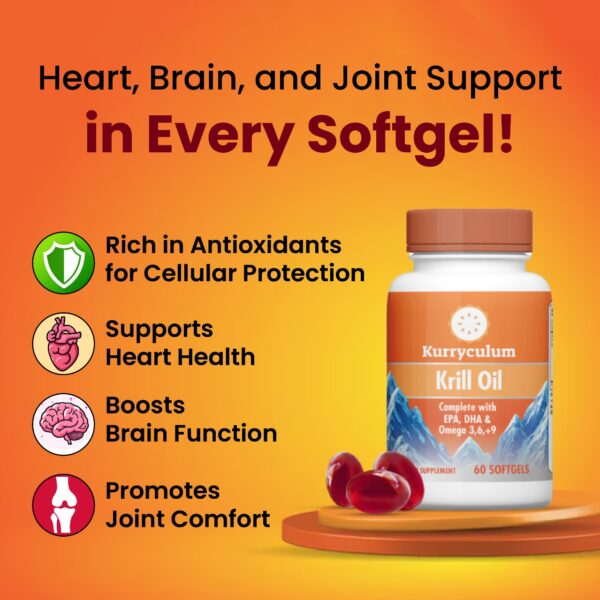 Kurryculum Omega-3 Supplement for Brain, Heart and Joint Health, 60 Softgels - Image 4