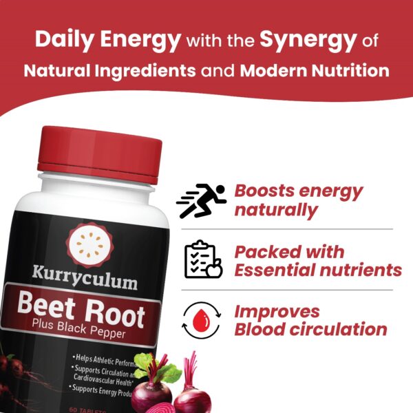 Kurryculum Beet Root Grain-Free Tablets, 60 Count - Image 4