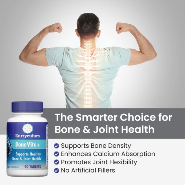 Kurryculum BoneVite+ Bone and Joint Health Supplement Tablets, 90 Count - Image 4
