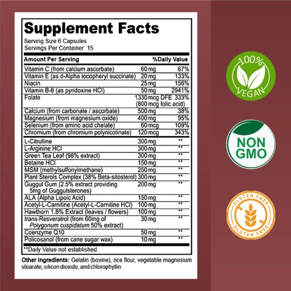Kurryculum CardiaVite+ Gluten-Free, Zero Calorie Heart Support 90 Count - Image 2