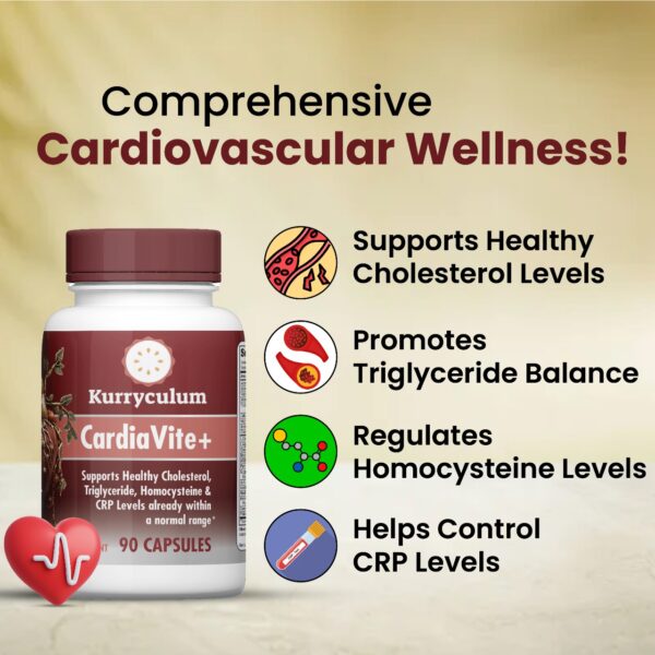 Kurryculum CardiaVite+ Gluten-Free, Zero Calorie Heart Support 90 Count - Image 4