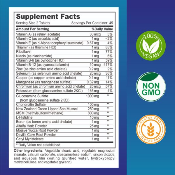 Kurryculum BoneVite+ Bone and Joint Health Supplement Tablets, 90 Count - Image 2