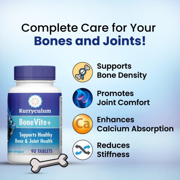 Kurryculum BoneVite+ Bone and Joint Health Supplement Tablets, 90 Count - Image 7