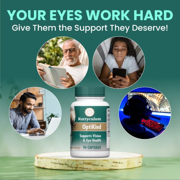 Kurryculum Optikind Eye Health Supplement, 90 Count, Lutein, Glutathione - Image 5