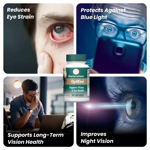 Kurryculum Optikind Eye Health Supplement, 90 Count, Lutein, Glutathione - Image 6