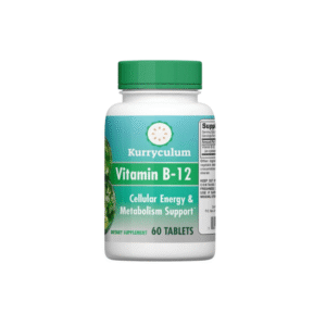 Kurryculum Vitamin B-12 500mcg Daily Supplements, 60 Count for Energy Support for Adults