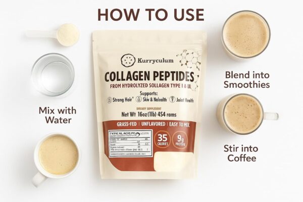 Collagen Peptides Powder - Naturally-Sourced Hydrolyzed Collagen Powder - Hair, Skin, Nail, and Joint Support - Type I & III Grass-Fed Collagen Supplements for Women and Men - 41 Servings - 16oz - Image 5